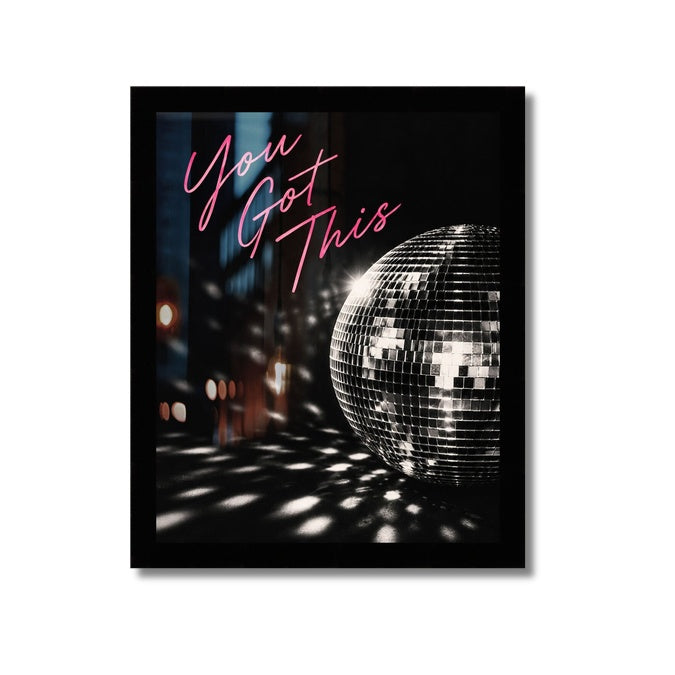 You Got This Disco Ball Wall Art - main white background