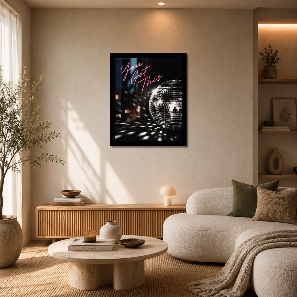 You Got This Disco Ball Wall Art - room mockup 2