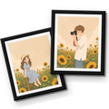 sunflower couple wall art set