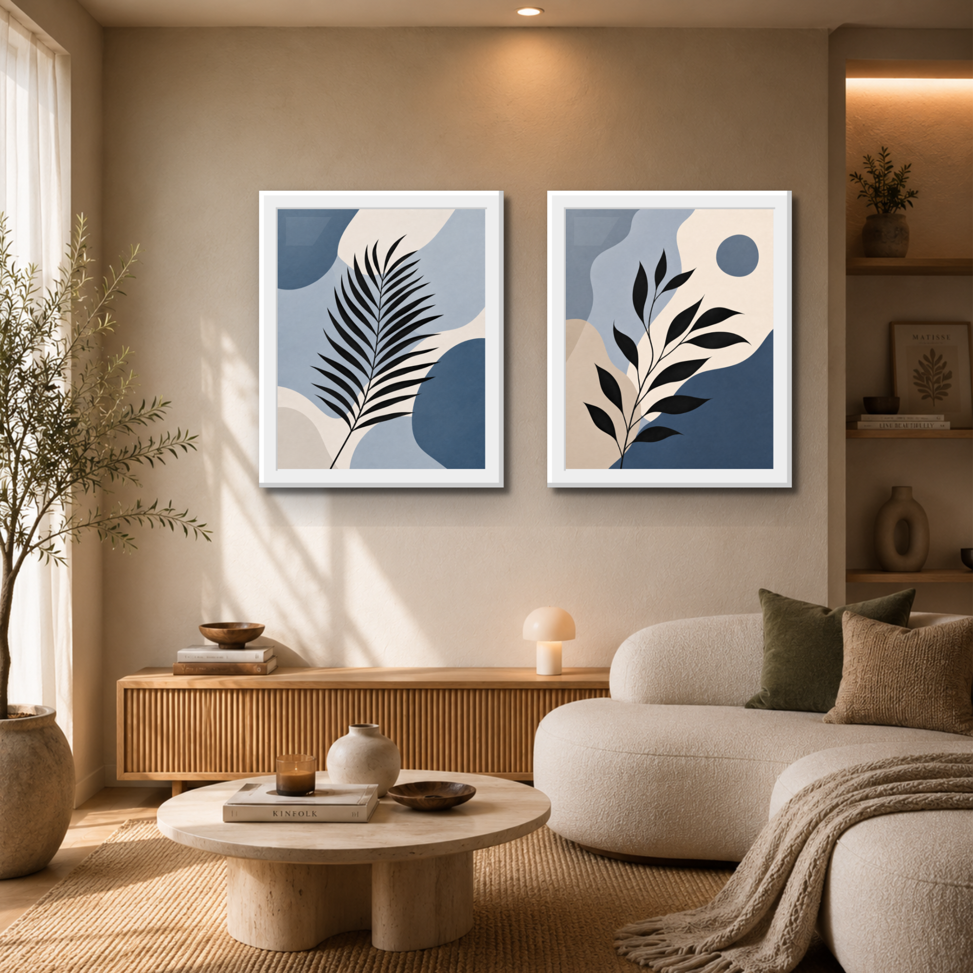 Blue Botanica Wall Art Set