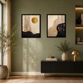 Golden Horizon — Abstract Wall Art Set of 2