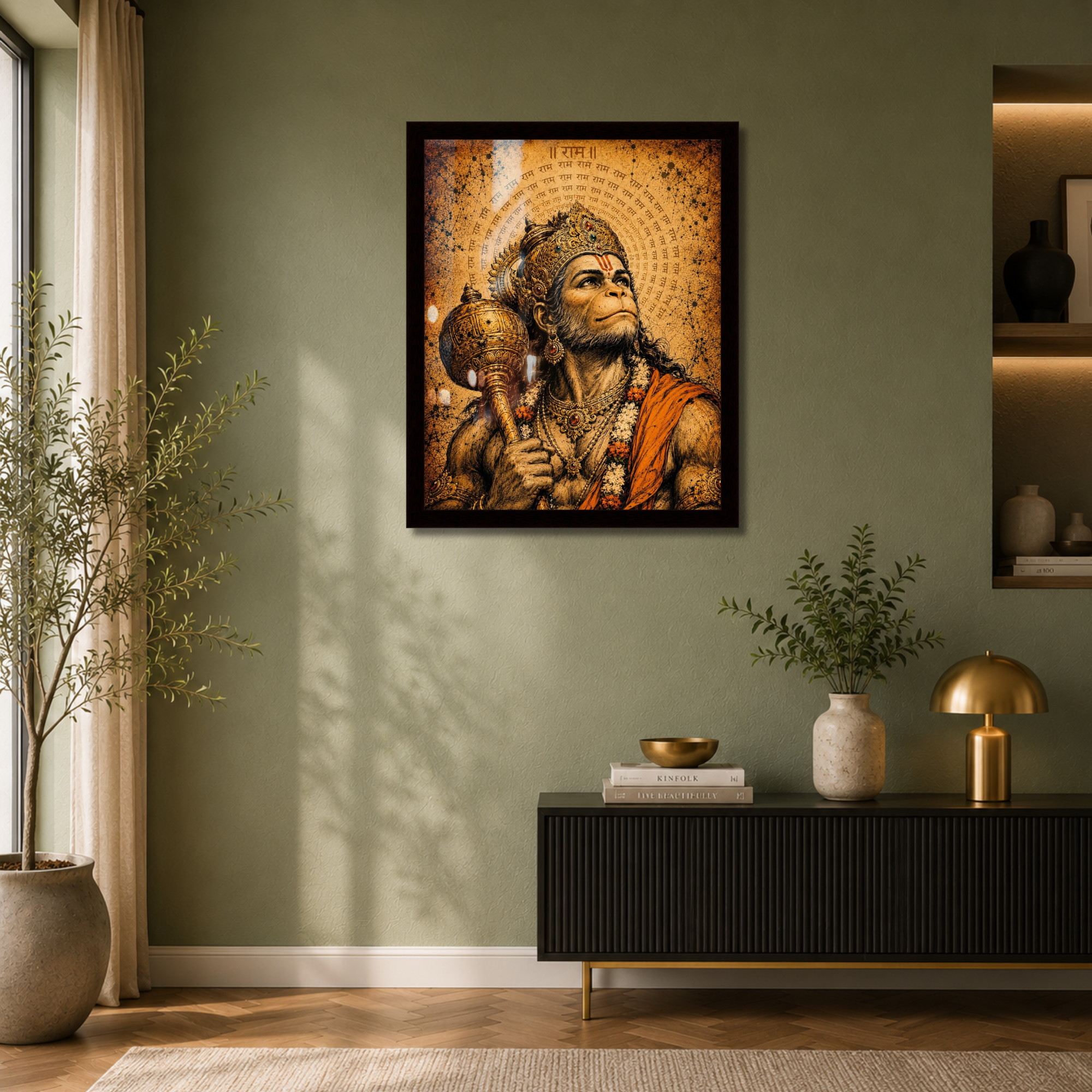 Hanuman Wall Art Frame